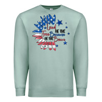 Seafoam land of the free because of the brave Premium Sweatshirt - MaliasSmallBusiness