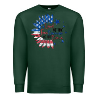 Sports Green land of the free because of the brave Premium Sweatshirt - MaliasSmallBusiness