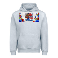 Heather Grey floral 4th of july crew license plate Urban Hoodie - HRA Design Shop