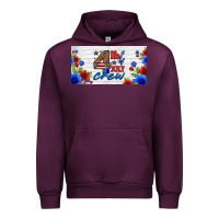 Floral 4th Of July Crew License Plate Urban Hoodie | Teevron