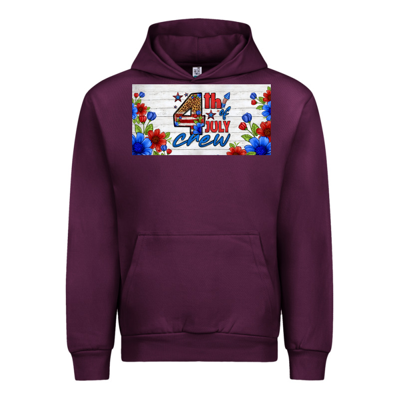 Floral 4th Of July Crew License Plate Urban Hoodie by HRA Design Shop | Teevron