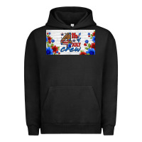 Pigment Black floral 4th of july crew license plate Urban Hoodie - HRA Design Shop