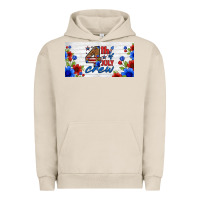 Pigment French Oak floral 4th of july crew license plate Urban Hoodie - HRA Design Shop