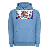 Pigment Pebble Blue floral 4th of july crew license plate Urban Hoodie - HRA Design Shop