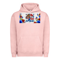 Pigment Salmon floral 4th of july crew license plate Urban Hoodie - HRA Design Shop