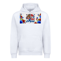 White floral 4th of july crew license plate Urban Hoodie - HRA Design Shop