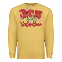 Antique Gold jesus is my valentine Premium Sweatshirt - MaliasSmallBusiness