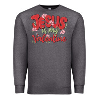 Charcoal Heather jesus is my valentine Premium Sweatshirt - MaliasSmallBusiness