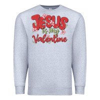 Heather Grey jesus is my valentine Premium Sweatshirt - MaliasSmallBusiness
