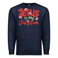 Navy jesus is my valentine Premium Sweatshirt - MaliasSmallBusiness