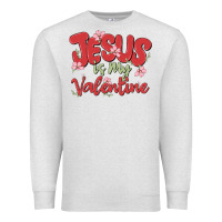 Oatmeal Heather jesus is my valentine Premium Sweatshirt - MaliasSmallBusiness