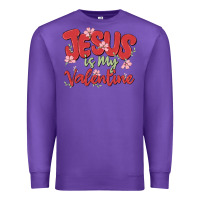 Purple jesus is my valentine Premium Sweatshirt - MaliasSmallBusiness