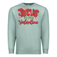 Seafoam jesus is my valentine Premium Sweatshirt - MaliasSmallBusiness