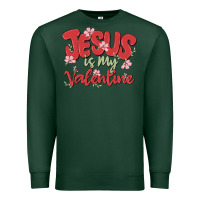 Sports Green jesus is my valentine Premium Sweatshirt - MaliasSmallBusiness