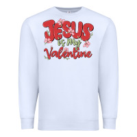 White jesus is my valentine Premium Sweatshirt - MaliasSmallBusiness