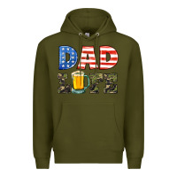 Army Green dad life Premium Hoodie - HRA Design Shop