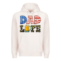 Pale Pink dad life Premium Hoodie - HRA Design Shop