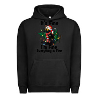 Pigment Black It's Fine I'am Fine Everything Is Fine Urban Hoodie - FaDigitalArtStudio