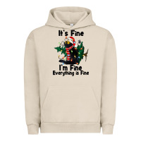 Pigment French Oak It's Fine I'am Fine Everything Is Fine Urban Hoodie - FaDigitalArtStudio
