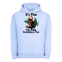 Pigment Grape Ice It's Fine I'am Fine Everything Is Fine Urban Hoodie - FaDigitalArtStudio