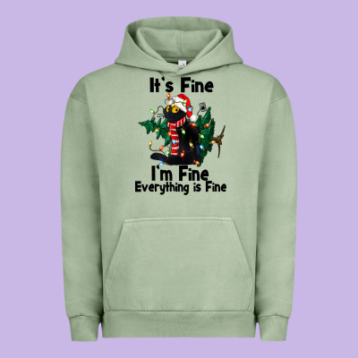 It's Fine I'am Fine Everything Is Fine Urban Hoodie Designed By Fadigitalartstudio