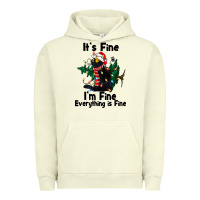 Pigment Pistachio It's Fine I'am Fine Everything Is Fine Urban Hoodie - FaDigitalArtStudio