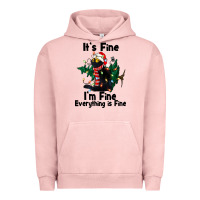 Pigment Salmon It's Fine I'am Fine Everything Is Fine Urban Hoodie - FaDigitalArtStudio