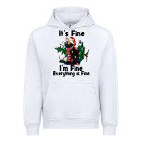 White It's Fine I'am Fine Everything Is Fine Urban Hoodie - FaDigitalArtStudio