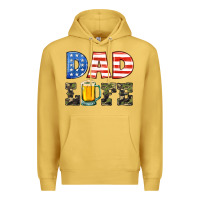 Antique Gold dad life Premium Hoodie - HRA Design Shop