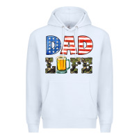 White dad life Premium Hoodie - HRA Design Shop