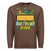 Chestnut customized dinosaur birthday boy Premium Sweatshirt - MaliasSmallBusiness