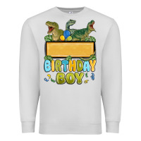 Dove Grey customized dinosaur birthday boy Premium Sweatshirt - MaliasSmallBusiness