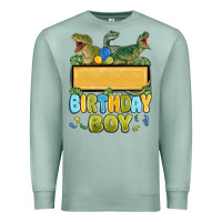 Seafoam customized dinosaur birthday boy Premium Sweatshirt - MaliasSmallBusiness