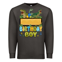 Smoke customized dinosaur birthday boy Premium Sweatshirt - MaliasSmallBusiness