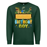 Sports Green customized dinosaur birthday boy Premium Sweatshirt - MaliasSmallBusiness
