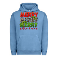 Pigment Pebble Blue Merry christmas Urban Hoodie - FaDigitalArtStudio