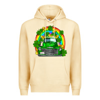 St Patricks Shamrock Gold Rainbow Truck Premium Hoodie | Teevron