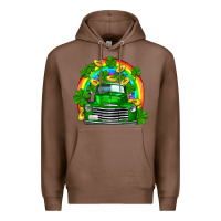 Chestnut st patricks shamrock gold rainbow truck Premium Hoodie - FaDigitalArtStudio
