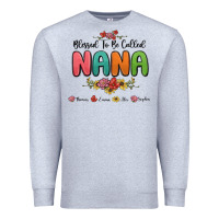 Heather Grey blessed to be called nana Premium Sweatshirt - MaliasSmallBusiness