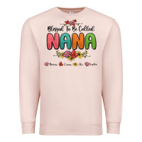 Pale Pink blessed to be called nana Premium Sweatshirt - MaliasSmallBusiness