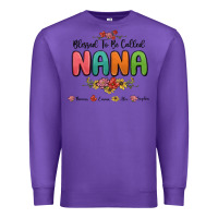 Purple blessed to be called nana Premium Sweatshirt - MaliasSmallBusiness