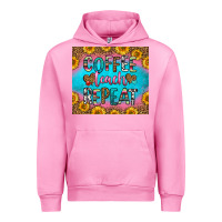 Fuchsia Pink coffee teach repeat Urban Hoodie - HRA Design Shop