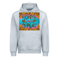Heather Grey coffee teach repeat Urban Hoodie - HRA Design Shop