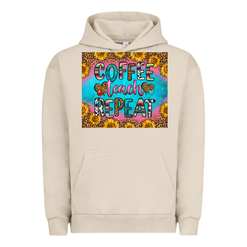 Coffee Teach Repeat Urban Hoodie by HRA Design Shop | Teevron