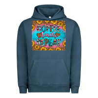 Pigment Midnight Navy coffee teach repeat Urban Hoodie - HRA Design Shop