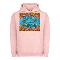 Pigment Salmon coffee teach repeat Urban Hoodie - HRA Design Shop