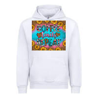 White coffee teach repeat Urban Hoodie - HRA Design Shop