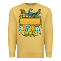 Antique Gold customized dinosaur birthday boy Premium Sweatshirt - MaliasSmallBusiness