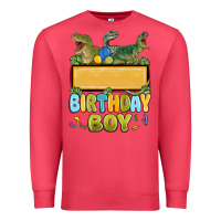 Cardinal customized dinosaur birthday boy Premium Sweatshirt - MaliasSmallBusiness