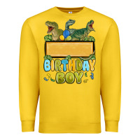 Lemon customized dinosaur birthday boy Premium Sweatshirt - MaliasSmallBusiness